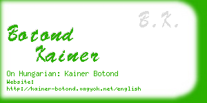 botond kainer business card